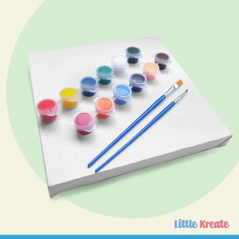 Canvas Acrylic Paint Set / Paket Kanvas Lukis Cat Akrilik Kuas Melukis 0