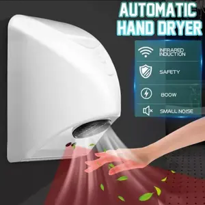 Hand Dryer Otomatis Alat Pengering Tangan Sensor Infrared Listrik Low Watt Cepat Kering