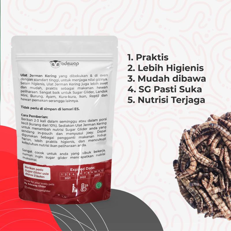 Paket hemat 3, Nutrisi Praktis Jangkrik Ulat Jerman & Hongkong Kering 1