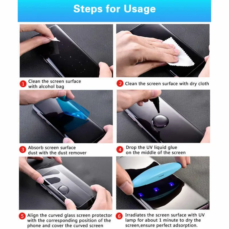 Xiaomi Mi 12 5G Tempered Glass UV Glue Full Curve Anti Gores Protector 3