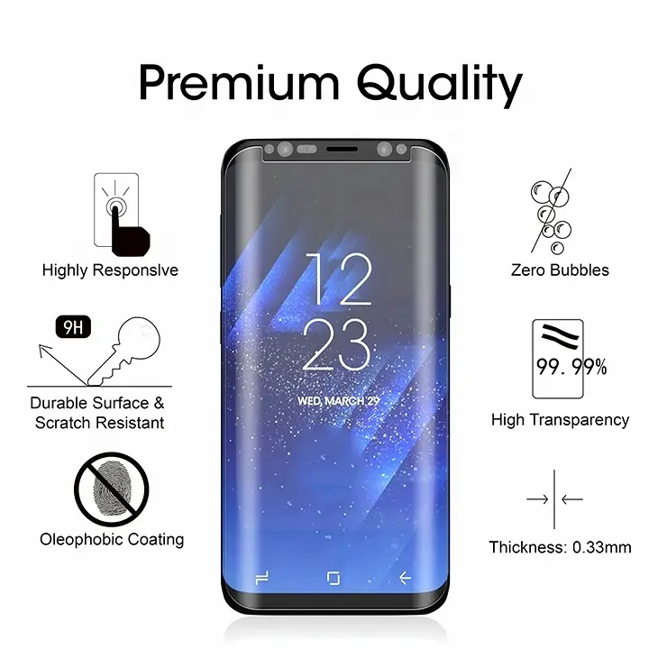 Xiaomi Mi 12 5G Tempered Glass UV Glue Full Curve Anti Gores Protector 2