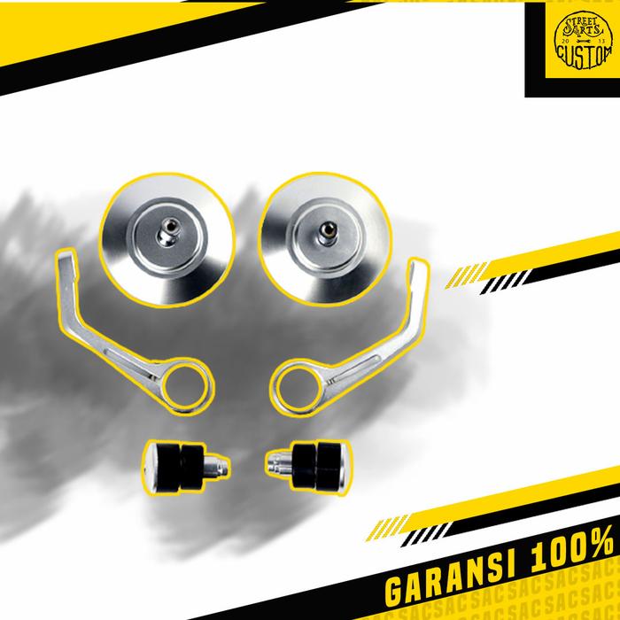 Gambar Spion / Spion Bar end / W175 / XSR 155 / Spion Custom CNC Silver dari SAC Product Kota Depok Tokopedia