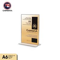 Gambar Carpentia | Acrylic Standing Tipe T - A6 Vertikal Portrait 10,5x14,8 cm - [Tent Card Display Holder Akrilik Tempat Brosur Flyer] dari Carpentia Indonesia Kota Tangerang Selatan 2 Tokopedia