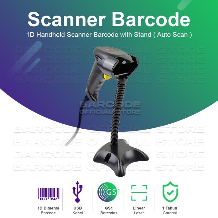 Gambar Scanner Barcode Kassen KS-601 / KS601 USB Scan Baca Barcode 1 Dimensi dari Barcode Store Solutions Kota Administrasi Jakarta Pusat Tokopedia