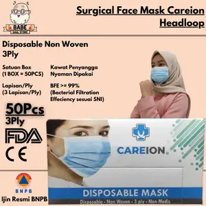 Masker Surgical Mask Healoop 3 Ply