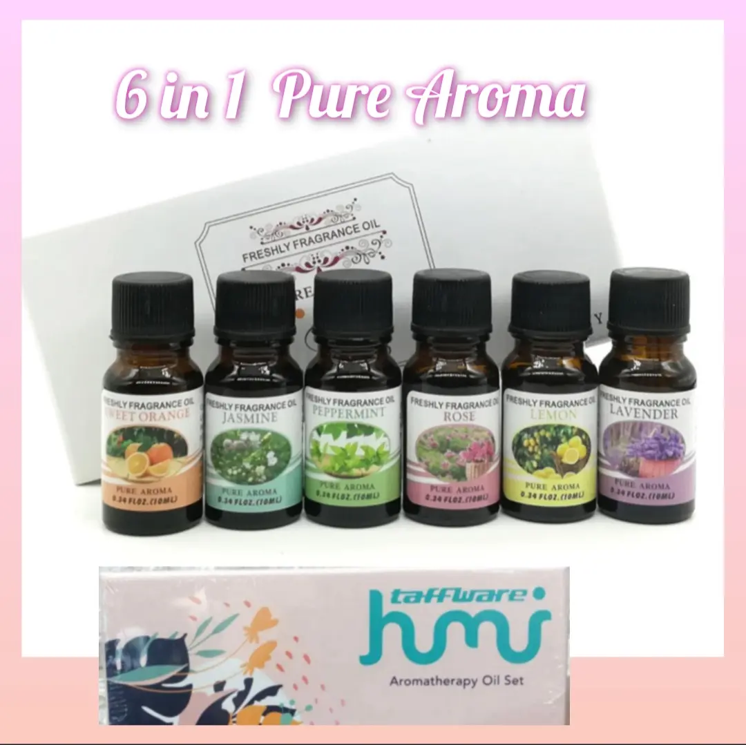 Taffware Pure Aroma Essential Fragrance Oil Minyak Aromatherapy 6 in 1