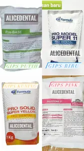 Dental gips putih biru kuning pink merah 1kg stone moldano probase