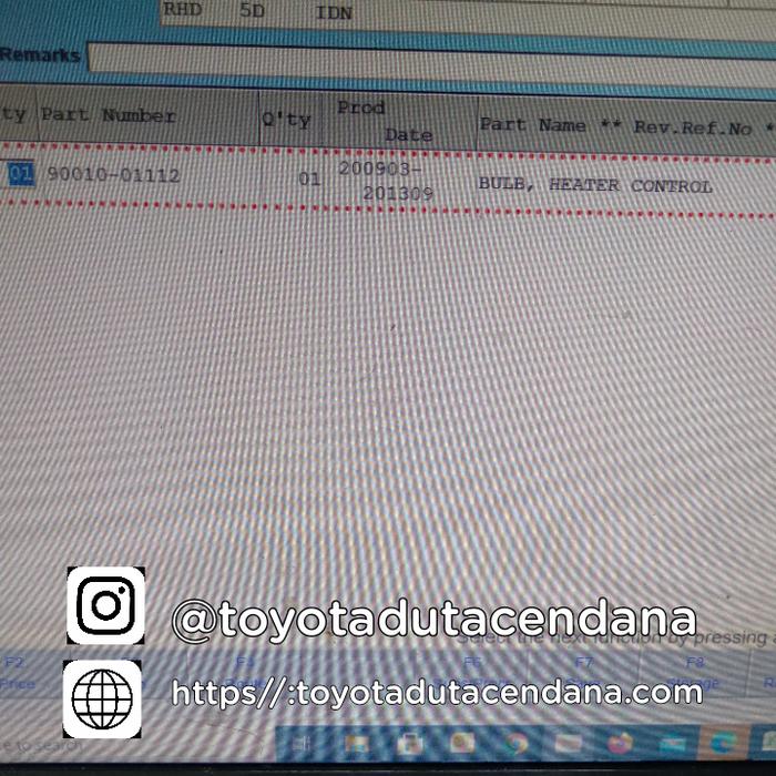Gambar PO BULB HEATER CONTROL dari toyota duta cendana Kab. Cianjur Tokopedia