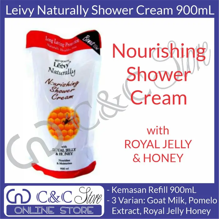 Gambar leivy naturally shower cream goat milk refill 900 ml dari C&C Store Bandung Kota Bandung 5 Tokopedia