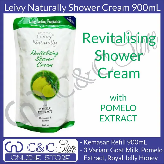 Gambar leivy naturally shower cream goat milk refill 900 ml dari C&C Store Bandung Kota Bandung 4 Tokopedia