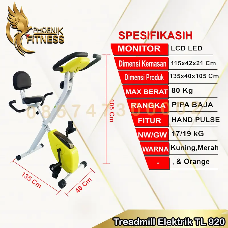 Sepeda Statis Magnetic XBike TL-920 Sepeda Lipat Murah 2