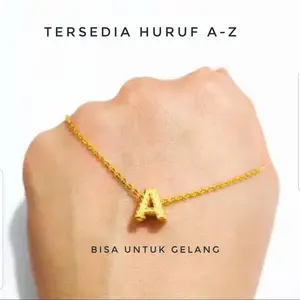 Liontin Emas Cewek Wanita Huruf A Mas 75%