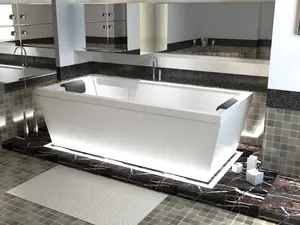 Bathtub Standing HUGO + kran Marble 180x85x56 cm