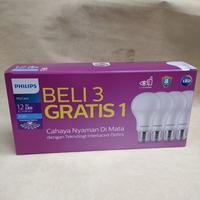 Gambar Lampu Philips LED Bulb Bohlam 12 watt 12w mycare paket beli 3 gratis 1 dari Cipta Jaya Solution Kota Administrasi Jakarta Pusat 1 Tokopedia