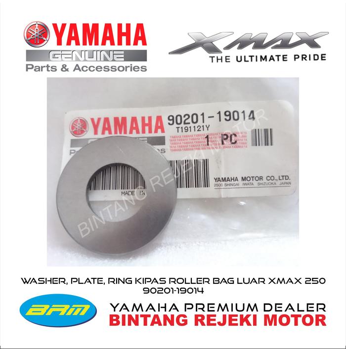 Gambar WASHER, PLATE, RING KIPAS ROLLER BAGIAN LUAR XMAX 250 90201-19014 dari Yamaha Bintang Rejeki Motor Kab. Bandung Tokopedia