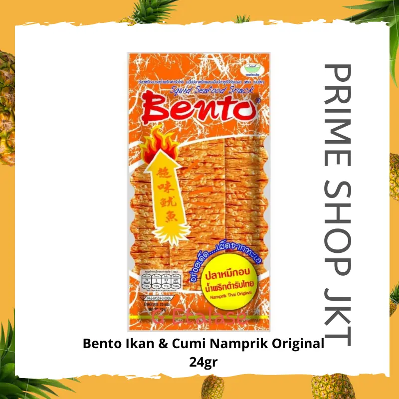 Juhi Bento Thailand Snack Namprik Original Halal 24g Cemilan Ikan Cumi