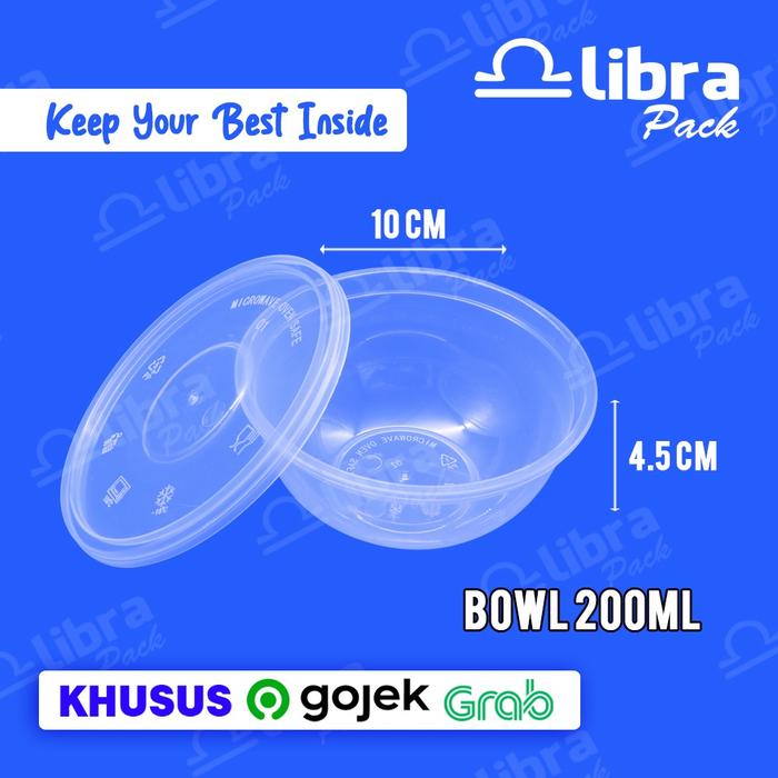 Gambar Thinwall Mangkuk Bowl 200ml Isi 500 Pcs Plastik Tempat Mangkuk Makan Thinwall Cup Murah dari Libra Pack Kota Tangerang Tokopedia