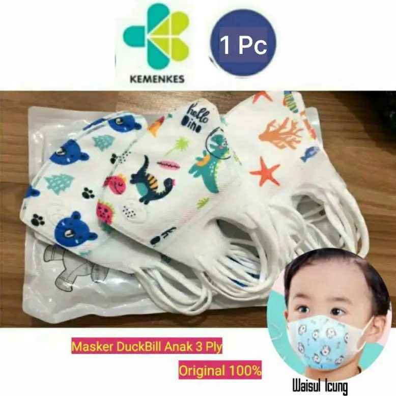 Masker Duckbill Anak 3Ply 1 Box Isi 50 Kn95 Surgical Medis Box Satuan 0
