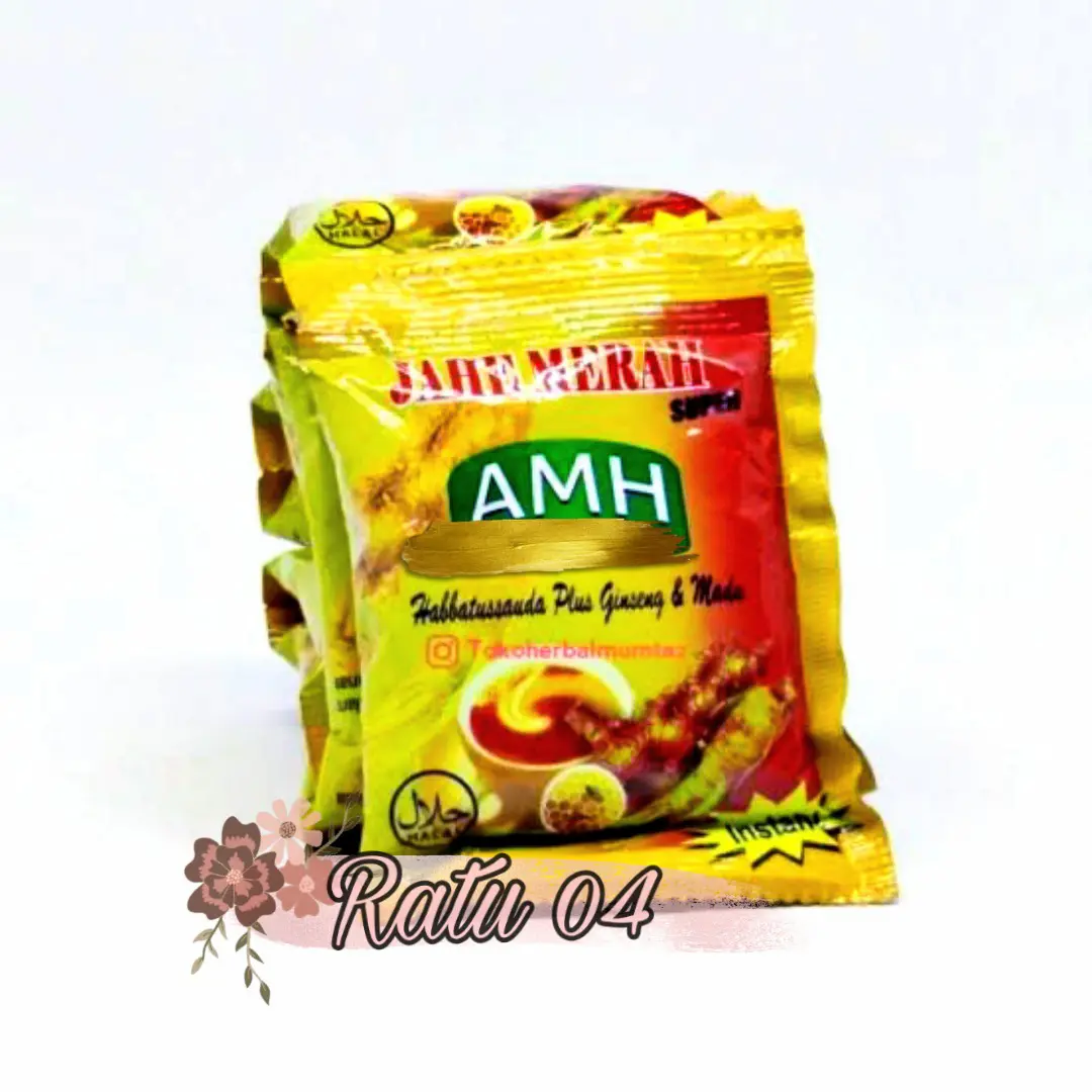 Jahe Merah Super AMH Sachet | Jahe Merah Super Habbatusauda plus Ginse