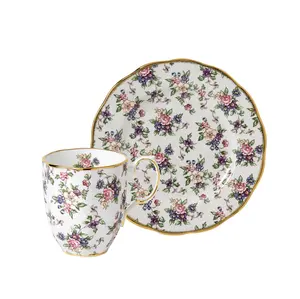 Royal Albert 100 Years Teaware English Chintz Mug & Plate 20cm Set :