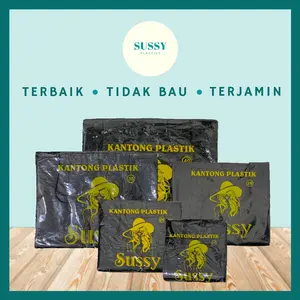 Kantong Plastik Kresek Sussy 350 gr Tebal Hitam Ukuran 17 24 28 35 40