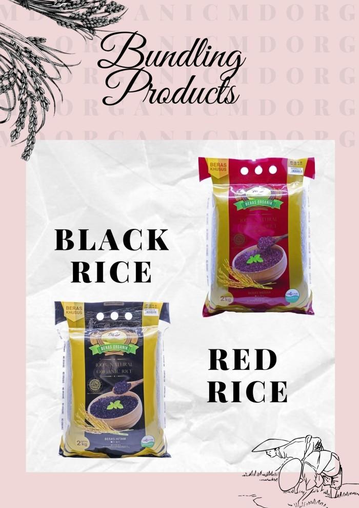 Gambar Paket Bundling Black Rice Kupas Kulit 2kg & Red Rice Pecah Kulit 2kg dari MD Organic Store Kota Tangerang Selatan Tokopedia