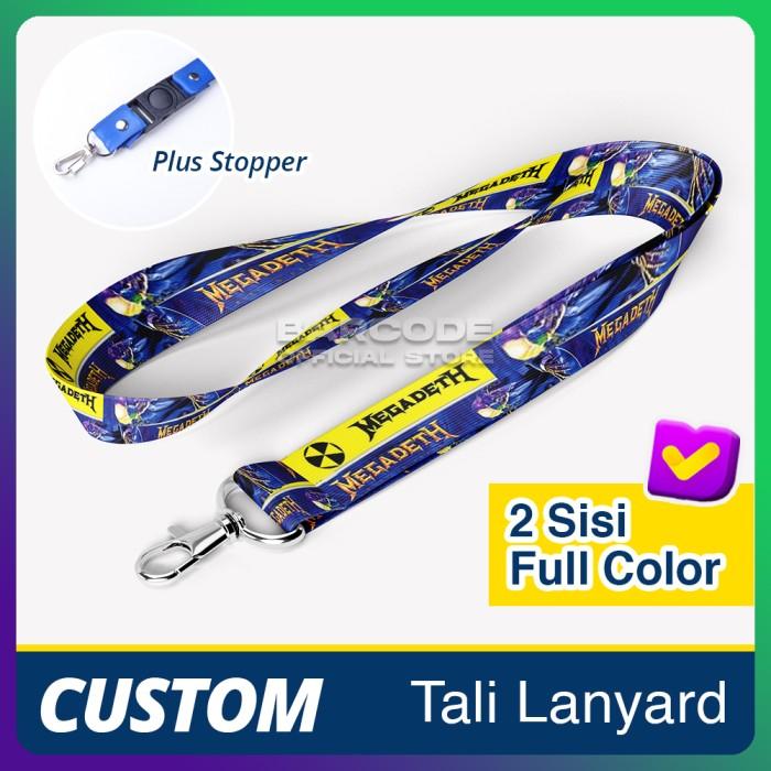 Gambar Tali Lanyard Printing Custom 90x2cm Full Color 2 Sisi Plus Stopper - 1,5cm, Tanpa Stopper dari Barcode Store Solutions Kota Administrasi Jakarta Pusat Tokopedia
