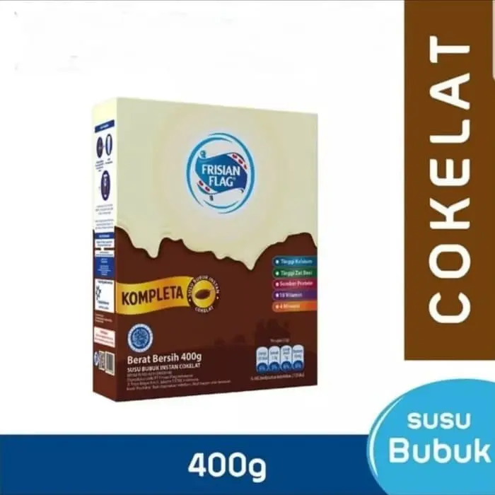 Frisian Flag Instant Chocolate / Susu Bendera Bubuk Coklat Box 400 Gr 0