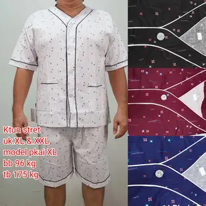 piyama jumbo katun stretch celana pendek piyama jumbo katun stretch celana pendek