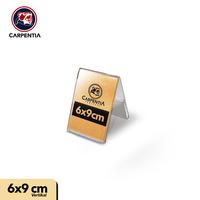 Gambar Carpentia | Papan Nama Acrylic Name Label - 6x9 cm Vertikal Portrait - [Display Nama Harga Price Tag Segitiga Akrilik 2 Sisi] dari Carpentia Indonesia Kota Tangerang Selatan 3 Tokopedia