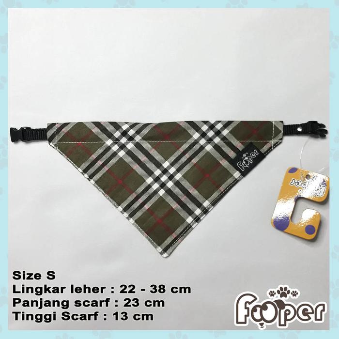 Gambar Kalung Anjing Kucing Scarf Bandana Collar S Moss Green Plaid dari Fooper Kota Administrasi Jakarta Barat Tokopedia