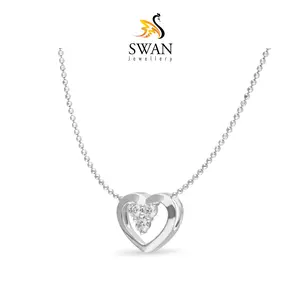 Liontin Berlian Heart IMPD868303 Swan Jewellery (exclude rantai)