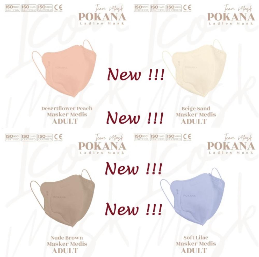 Masker Pokana KN95 4 Ply Icon Mask Pokana Ladies - Satuan - Peach