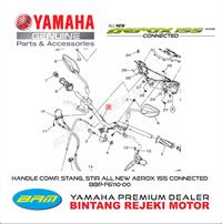 Gambar HANDLE COMP, STANG, STIR ALL NEW AEROX 155 CONNECTED BBP-F6110-00 dari Yamaha Bintang Rejeki Motor Kab. Bandung 3 Tokopedia