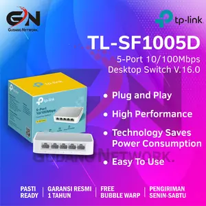 SWITCH HUB TP-LINK 5 Port TL-SF1005D 10/100Mbps TPLINK Network LAN