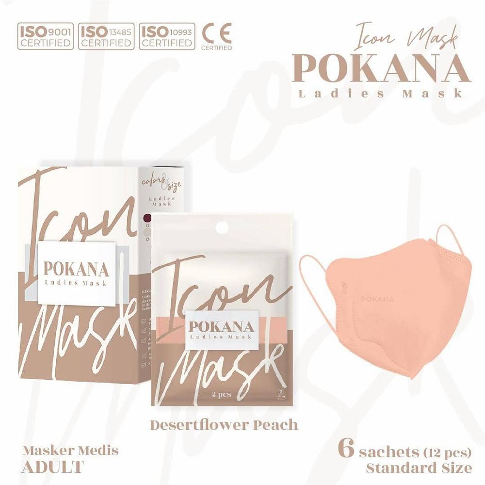 Masker Medis Pokana Ladies Mask 4 Ply - MIXED COLOUR - Beige Sand