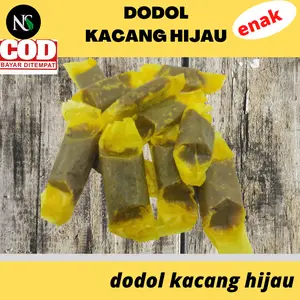 DODOL KACANG HIJAU ISI 12 PCS WAJIK KUNING MAKANAN KHAS