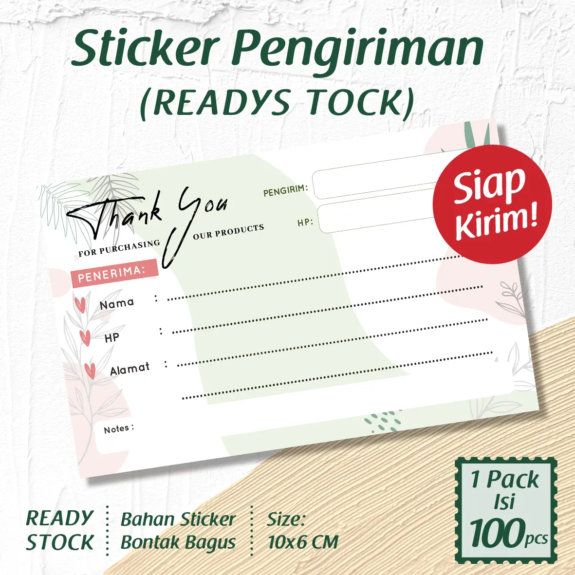 [READY STOCK] Sticker Pengiriman/Sticker Alamat/ Sticker Kirim Olshop