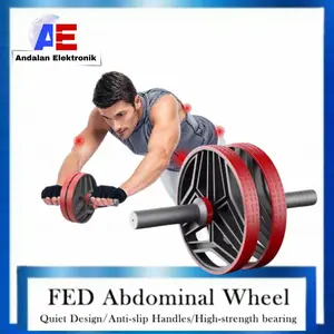 FED Abdominal Wheel Roller Abs Hips Back Limbs Fitness Home Gym Trainn