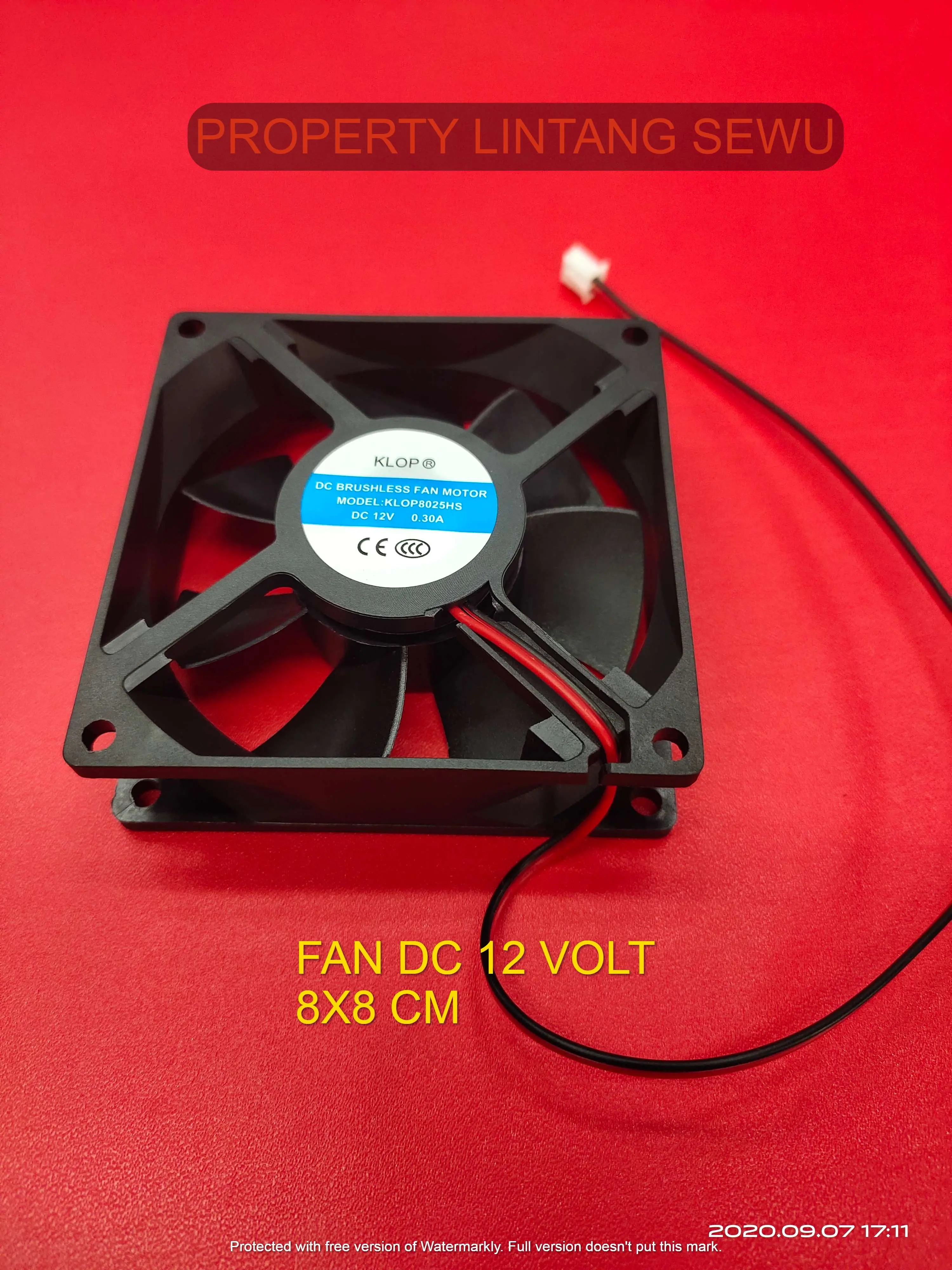 FAN KIPAS DC 12V 8X8CM fan kipas dc 12 v 8 x 8 cm