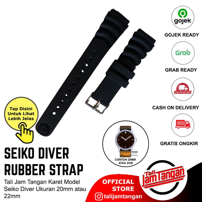 Gambar TALI JAM TANGAN KARET SEIKO DIVER PADI RUBBER STRAP dari Tali Jam Tangan com Kota Tangerang Selatan Tokopedia