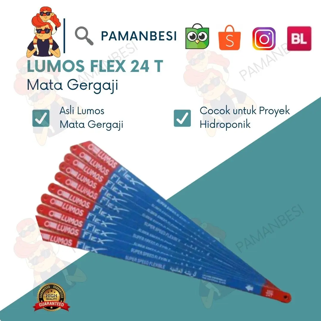 Mata Gergaji Lumos Flex 24T 1 Pak 10 Pcs Potong Besi