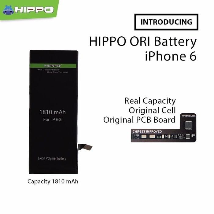 Gambar Hippo Baterai iPhone 6 1810 mAh Original Premium Cell Quality dari HIPPO SURABAYA Kota Surabaya Tokopedia