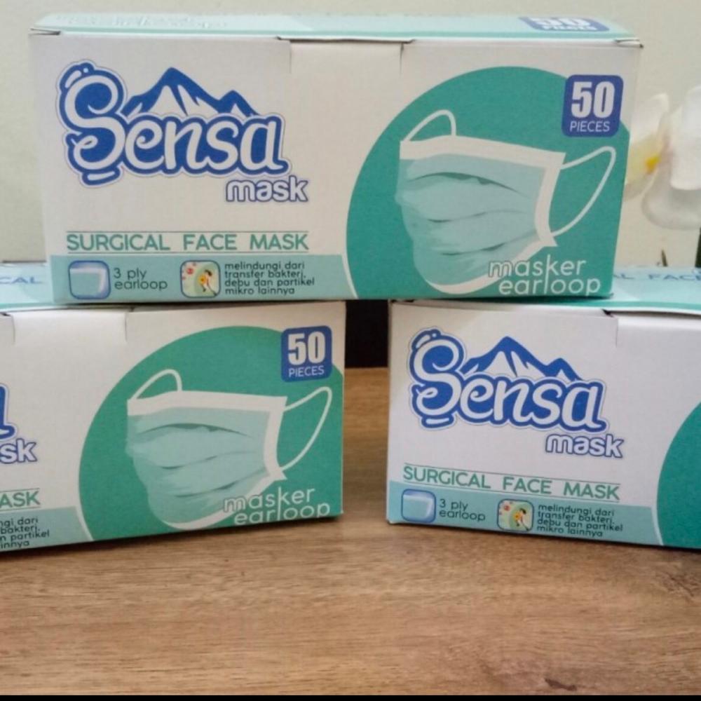 masker sensi masker senas mask Earloops 3 ply