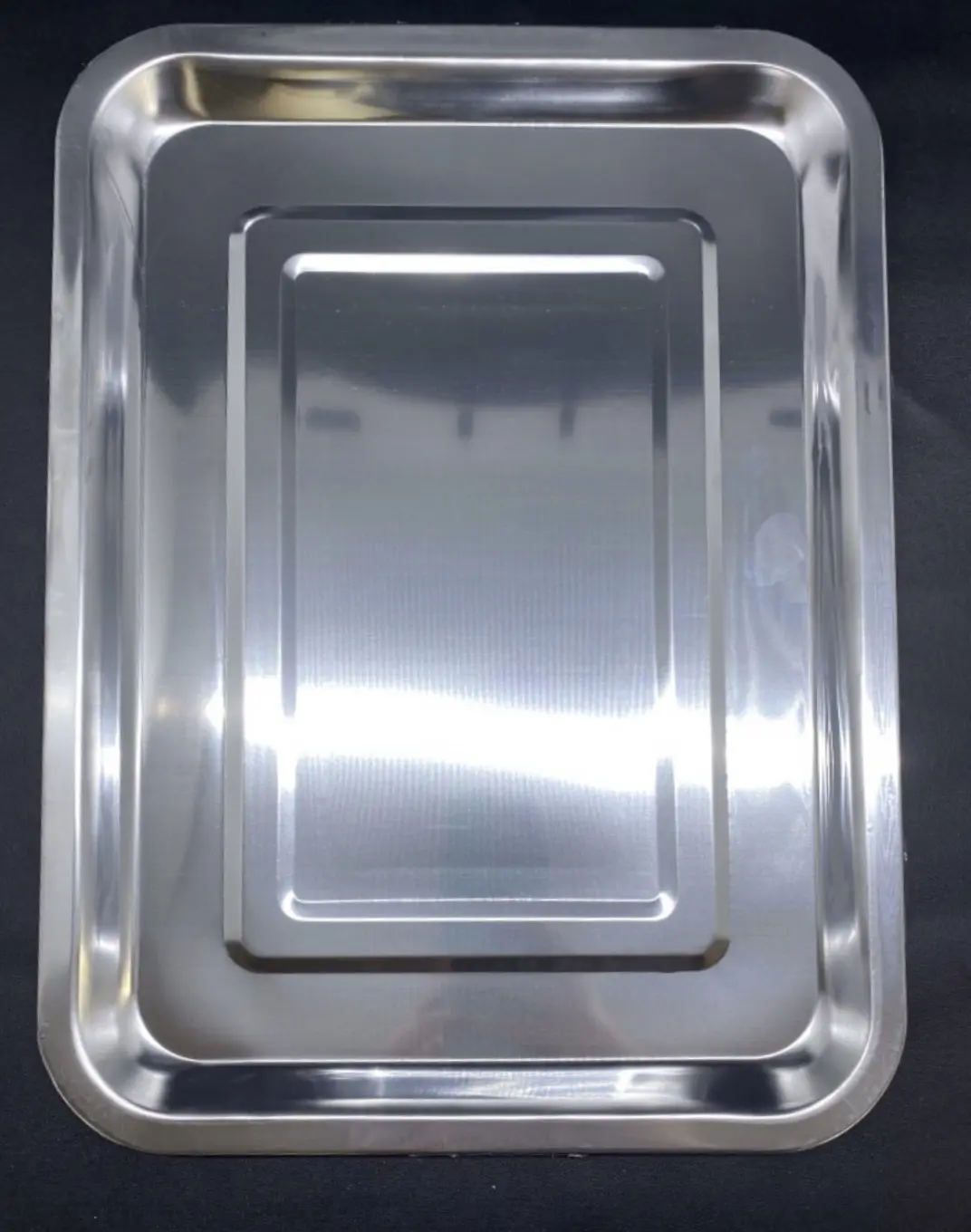 nampan stainless steel 40cm x 30cm x 2cm baki loyang kotak baking tray