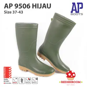 Sepatu Boot Tinggi AP BOOTS AP 9506 HIJAU KARET KEBUN PETANI PROYEK