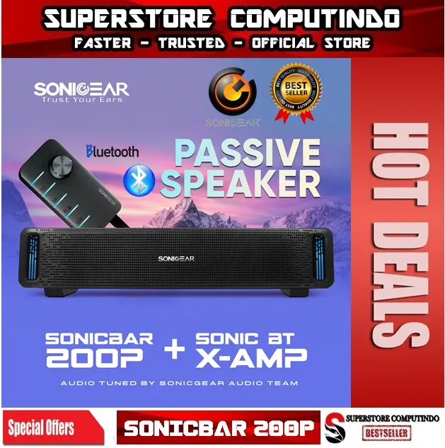 SonicGear 200P Powerful SoundBar Sonicbar with Brilliant Light Effect