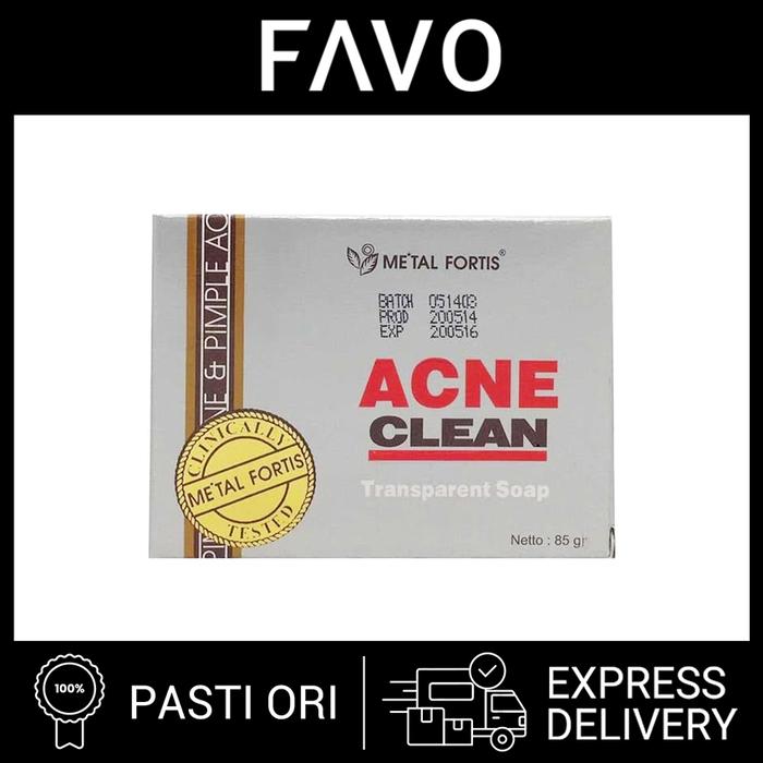 Gambar Metal Fortis Acne Clean Transparent Soap - 85 gr - Sabun Anti Jerawat dari FAVO Official Store Kota Administrasi Jakarta Selatan Tokopedia
