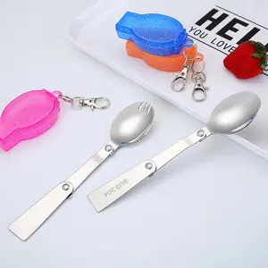 sendok lipat garpu lipat folding spoon fork travel serbaguna sendok ga