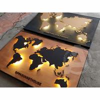 Promo peta lampu led hiasan dinding custom pajangan ruangan tamu - 60 x ...